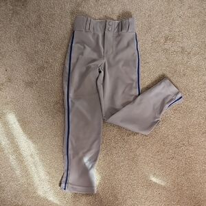Kids' Baseball Pants with Blue Piping